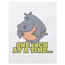 one inch at a time diet hippo humor full color flyer