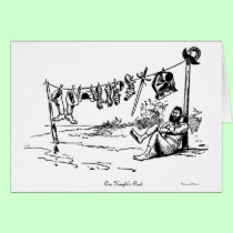 One Knight's Rest Vintage Caricature Greeting Card cards