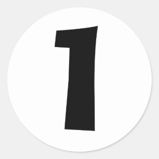 number stickers janz round
