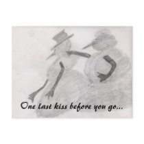 one last kiss postcard