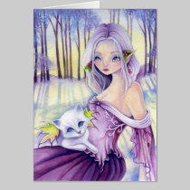 one lasting moment - White Christmas blank card cards