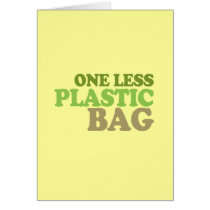 One less plastic bag cards
