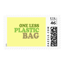 One less plastic bag postage stamp