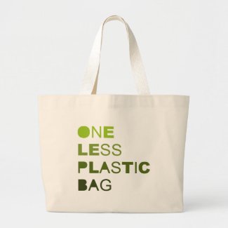 One less plastic bag T-shirt / Earth Day T-shirt bag