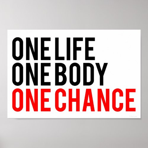 One Life One Body One Chance Poster