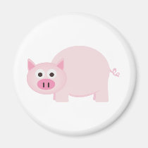 One Little Pig in Pink magnets