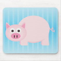 One Little Pig in Pink mousepads