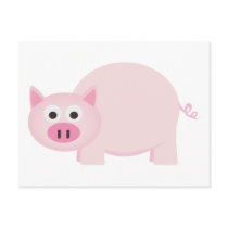 One Little Pig in Pink postcards by waltersroom One Little Pig in Pink postcards