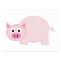 One Little Pig in Pink postcards