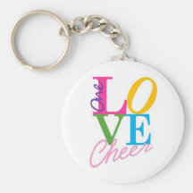 One Love Cheer Key Chain