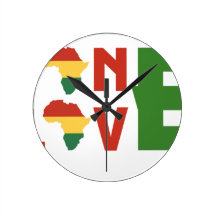 One love round clocks