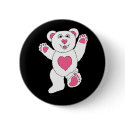 One Lucky Teddy (pink) button