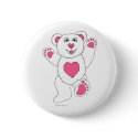 One Lucky Teddy (pink) button