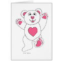 One Lucky Teddy (pink) card