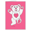 One Lucky Teddy (pink) card