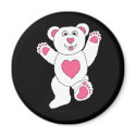 One Lucky Teddy (pink) magnet