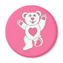 One Lucky Teddy (pink) magnet