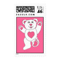 One Lucky Teddy pink stamp