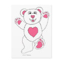 One Lucky Teddy (pink) postcard