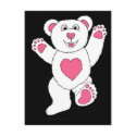One Lucky Teddy (pink) postcard