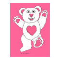 One Lucky Teddy (pink) print