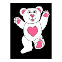 One Lucky Teddy (pink) print