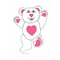 One Lucky Teddy (pink) print