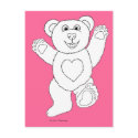 One Lucky Teddy postcard