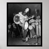 One Man Band Asheville, NC 1938 Print