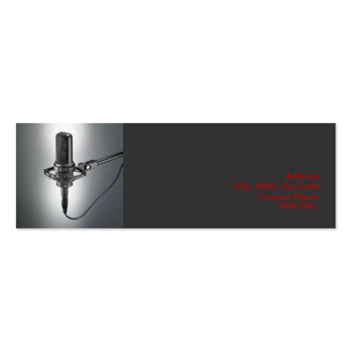 One Mic Business Card (back side)
