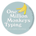 One Million Monkeys Typing - Sticker by ninazito One Million Monkeys Typing - Sticker