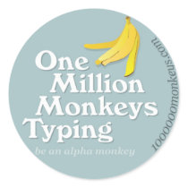 One Million Monkeys Typing - Sticker by ninazito One Million Monkeys Typing - Sticker