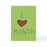 One Month Anniversary cards