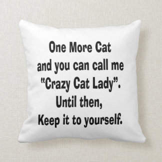 cat lady pillow