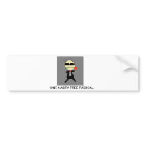 ONE NASTY FREE RADICAL CARTOON BUMPER STICKER