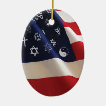 One Nation Many Gods Christmas Ornament