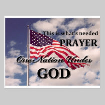 One Nation under God American Flag postcards