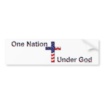 One Nation Under God Bumper Sticker bumper stickers by JenniesDesigns One Nation Under God Bumper Sticker bumper stickers