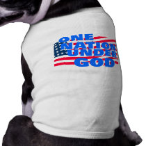One Nation Under God christian gift Dog Tshirt