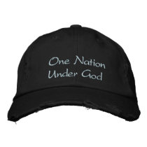 One Nation Under God embroidered hats by Liana_Rose One Nation Under God embroidered hats