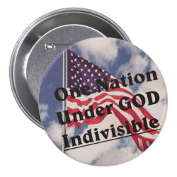 One Nation under GOD Indivisible Pinback Button