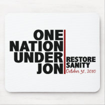 One nation under Jon (Restore Sanity) Mousepads