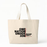 one nation under jon (stewart) tote bags