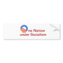 One Nation under Socialism Bumper Sticker.