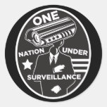 One Nation Under Surveillance Round Sticker