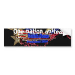 One nation united. bumper sticker