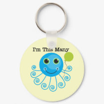 One Octopus I'm This Many Birthday keychains by kids_birthdays One Octopus I'm This Many Birthday keychains