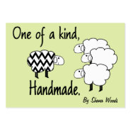 One Of A Kind Sheep Hang Tag Knitting Quilting Business Card Template