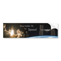 One Percent for Space Bumper Sticker