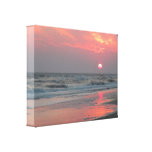 One Perfect Sunset - Oak Island, NC Stretched Canvas Prints